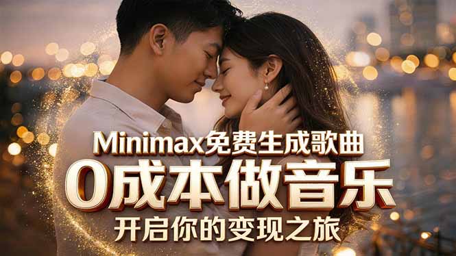 Minimax免费生成歌曲实测！0成本做音乐，说唱流行Lofi一键生成-亿起创业网-副业兼职月入过万-自媒体、引流推广、网赚项目、短视频、技术教程等创业项目资源