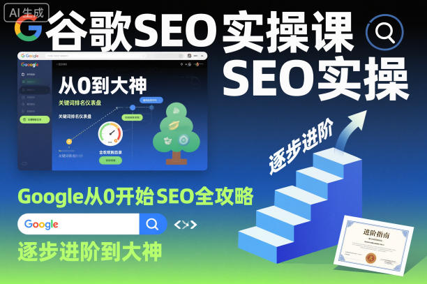谷歌SEO实操课，Google从0开始SEO全攻略，逐步进阶到大神(更新26年)-亿起创业网-副业兼职月入过万-自媒体、引流推广、网赚项目、短视频、技术教程等创业项目资源