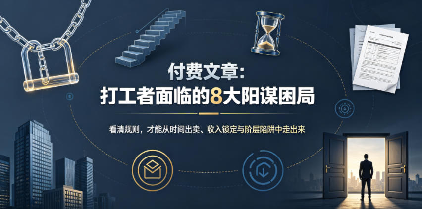 付费文章:打工者面临的8大阳谋困局-亿起创业网-副业兼职月入过万-自媒体、引流推广、网赚项目、短视频、技术教程等创业项目资源