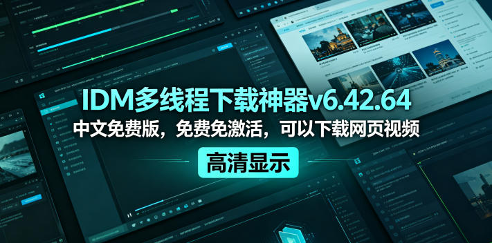 IDM多线程下载神器v6.42.64中文免费版，免费免激活，可以下载网页视频(例如飞书文档内的视频)-亿起创业网-副业兼职月入过万-自媒体、引流推广、网赚项目、短视频、技术教程等创业项目资源