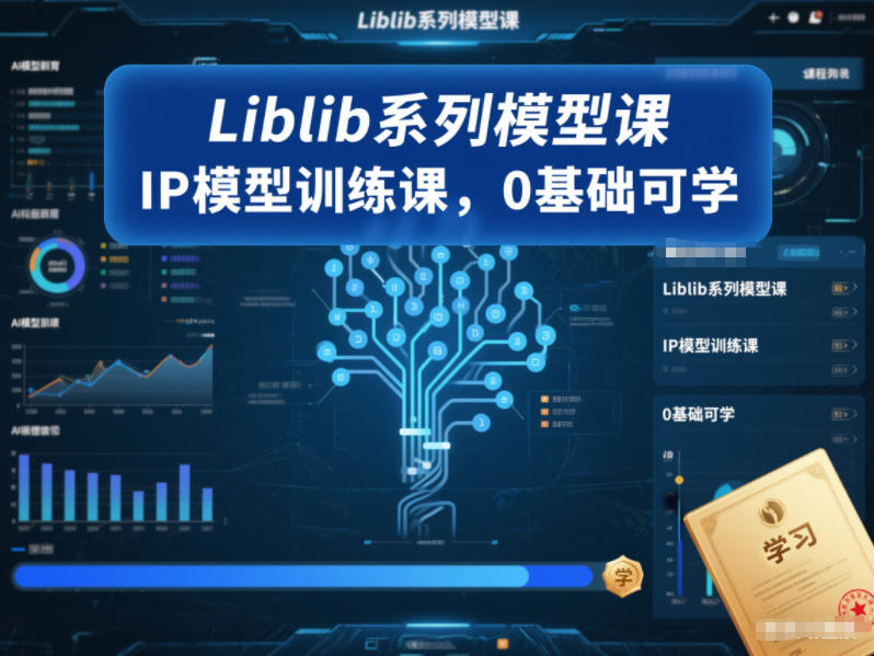 Liblib系列模型课，IP模型训练课，0基础可学-亿佰盟网