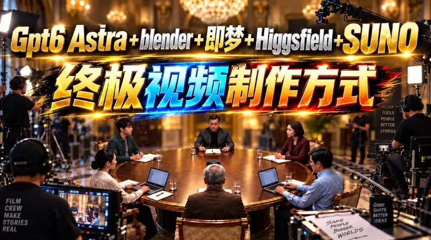 GPT-6 Astra+Blender+即梦+Higgsfield+Suno=终极视频制作方式！-亿起创业网-副业兼职月入过万-自媒体、引流推广、网赚项目、短视频、技术教程等创业项目资源