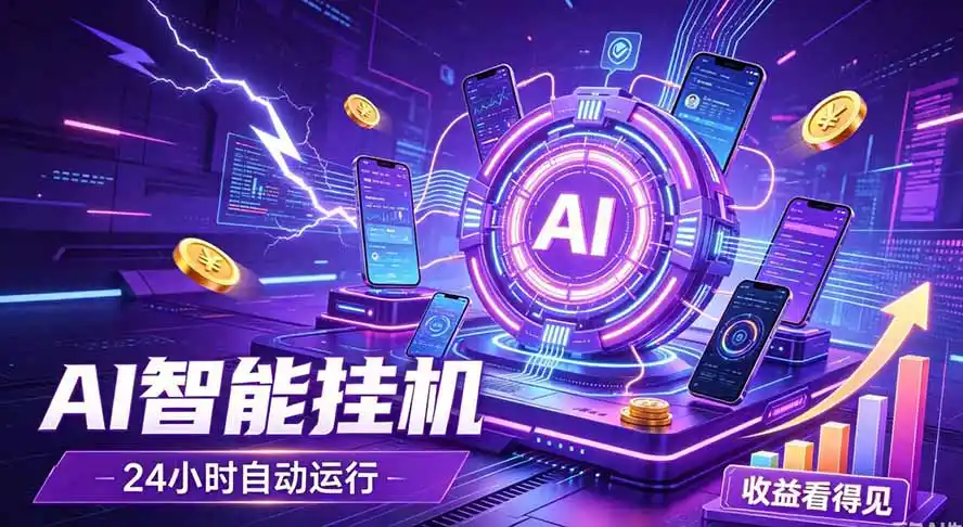 AI智能广告挂机，躺赚新模式 设备托管运行，解放双手持续变现-亿起创业网-副业兼职月入过万-自媒体、引流推广、网赚项目、短视频、技术教程等创业项目资源