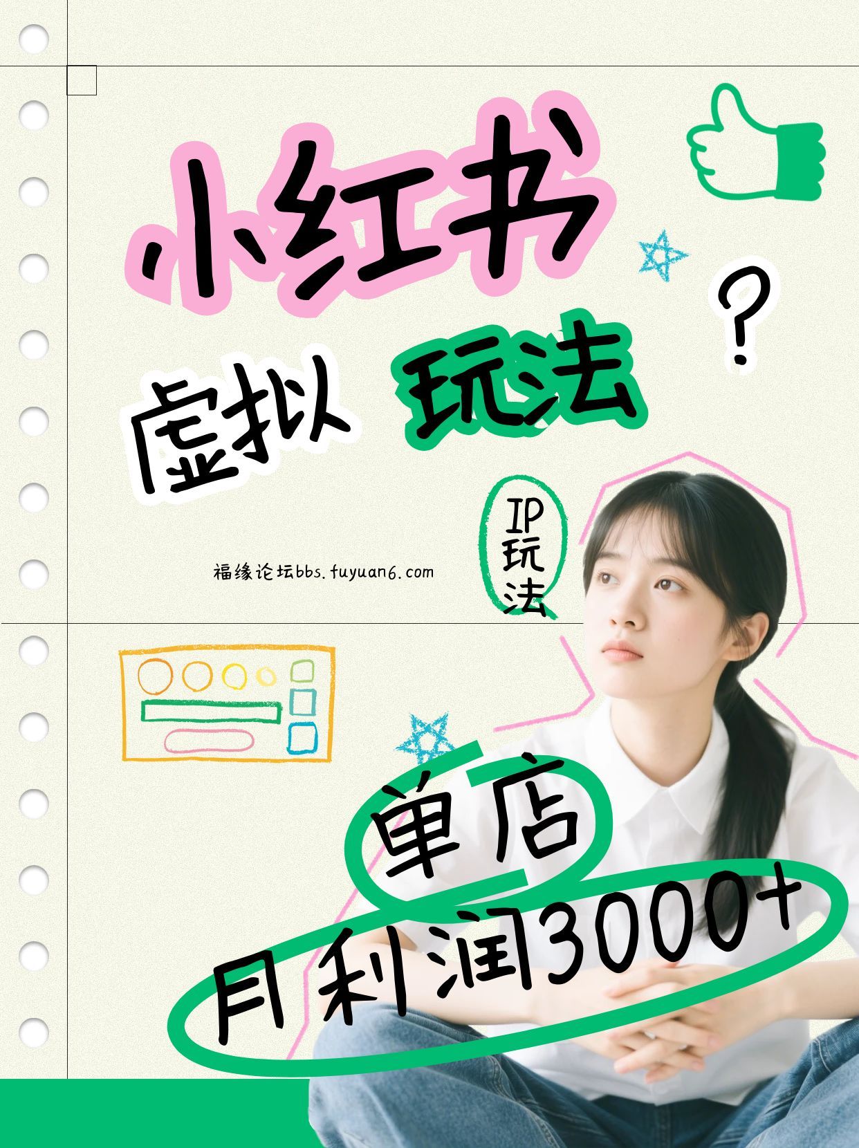 小红书虚拟玩法(铺货流和单品玩法)，单店月利润3000+，IP打法+原创商品(0违规)-亿佰盟网