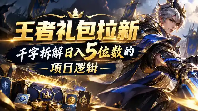王者游戏礼包拉新_千字拆解日入5位数的项目逻辑-亿起创业网-副业兼职月入过万-自媒体、引流推广、网赚项目、短视频、技术教程等创业项目资源