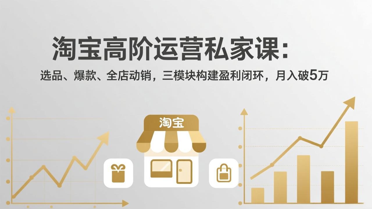 淘宝高阶运营私家课(更新26年4月-亿起创业网-副业兼职月入过万-自媒体、引流推广、网赚项目、短视频、技术教程等创业项目资源