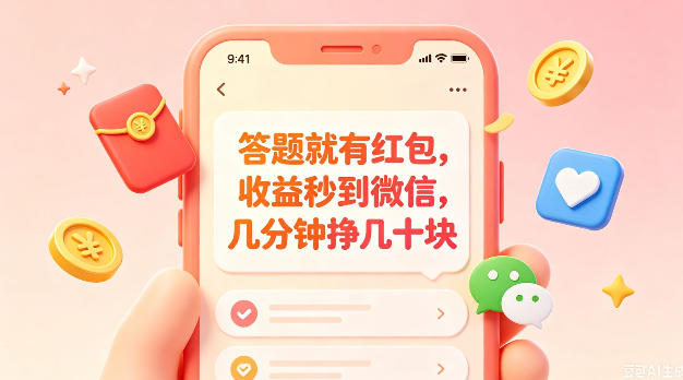 答题就有红包，收益秒到微信，几分钟挣几十块，学生党上班族宝妈都可以玩【揭秘】-亿起创业网-副业兼职月入过万-自媒体、引流推广、网赚项目、短视频、技术教程等创业项目资源