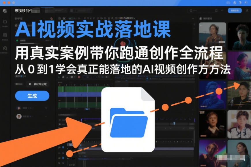 AI视频实战落地课，用真实案例带你跑通创作全流程，从0到1学会真正能落地的AI视频创作方法-亿佰盟网