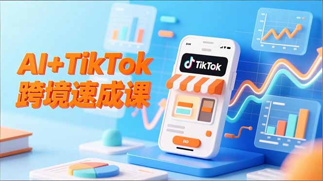 AI+TikTok跨境速成课，智能翻译、店铺定位、流程拆解，7天高效上线运营-亿佰盟网