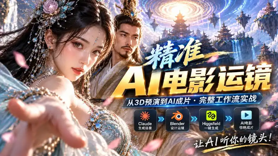 AI视频终于能精准运镜了！Claude+Blender+Higgsfield免费插件实测-亿起创业网-副业兼职月入过万-自媒体、引流推广、网赚项目、短视频、技术教程等创业项目资源