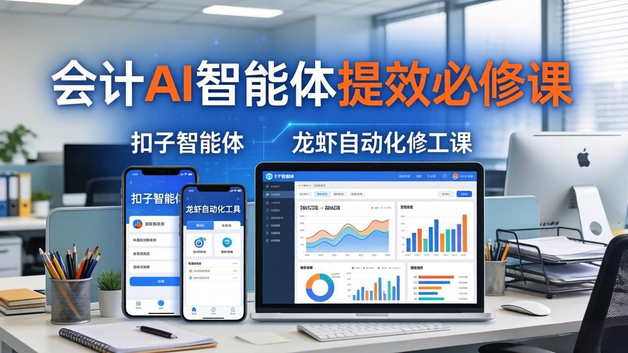 财务会计AI智能体提效必修课：扣子智能体+龙虾自动化+报表分析，一站式提升财务工作效率-亿起创业网-副业兼职月入过万-自媒体、引流推广、网赚项目、短视频、技术教程等创业项目资源