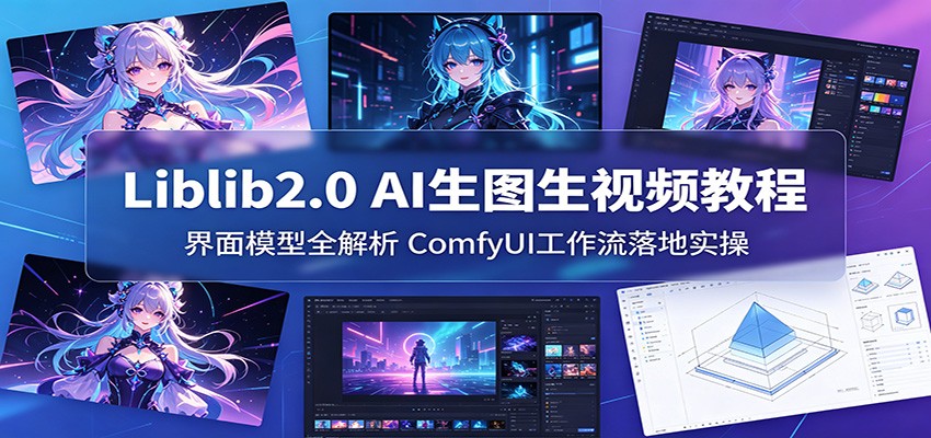 Liblib2.0 AI生图生视频教程：界面模型全解析，ComfyUI工作流落地实操-亿起创业网-副业兼职月入过万-自媒体、引流推广、网赚项目、短视频、技术教程等创业项目资源
