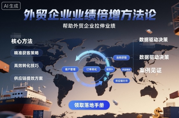 外贸企业业绩倍增方法论，帮助外贸企业拉伸业绩-亿佰盟网