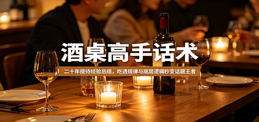 酒桌高手话术：二十年接待经验总结，吃透规律与底层逻辑秒变话题王者-亿起创业网-副业兼职月入过万-自媒体、引流推广、网赚项目、短视频、技术教程等创业项目资源