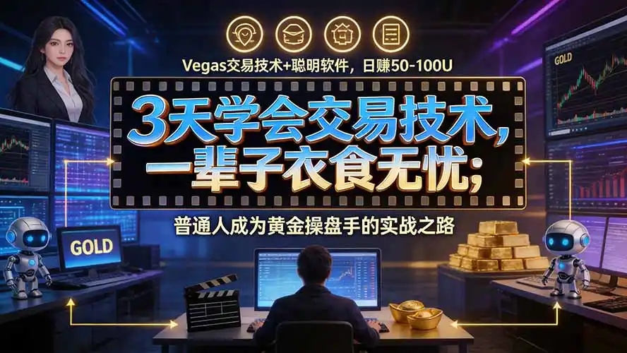 3天学会做交易，普通人快速成为操盘手” Vegas交易系统+聪明软件 ， 日赚50-1000U， 长期稳定，小白轻松上手-亿起创业网-副业兼职月入过万-自媒体、引流推广、网赚项目、短视频、技术教程等创业项目资源