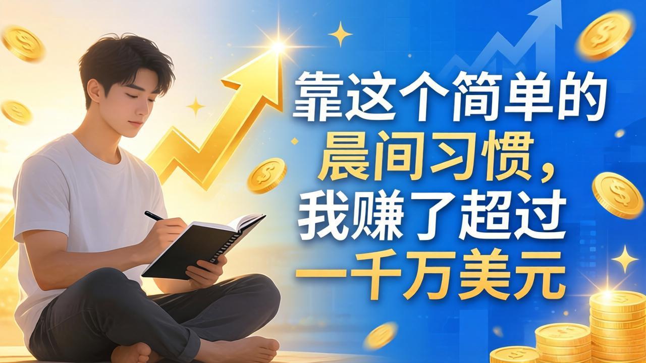 付费文章:靠这个简单的晨间习惯,我赚了超过一千万美元-亿起创业网-副业兼职月入过万-自媒体、引流推广、网赚项目、短视频、技术教程等创业项目资源