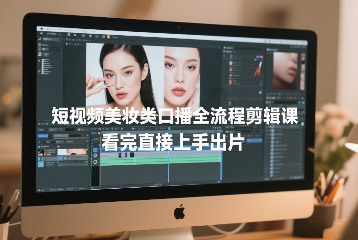 短视频美妆类口播全流程剪辑课，看完直接上手出片-亿佰盟网