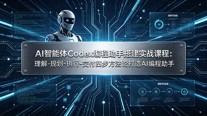 AI智能体Codex编程助手搭建实战课程：理解-规划-执行-交付四步方法论打造AI编程助手-亿起创业网-副业兼职月入过万-自媒体、引流推广、网赚项目、短视频、技术教程等创业项目资源