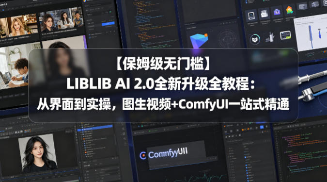 【保姆级无门槛】LIBLIB AI 2.0全新升级全教程：从界面到实操，图生视频+ComfyUI一站式精通-亿起创业网-副业兼职月入过万-自媒体、引流推广、网赚项目、短视频、技术教程等创业项目资源