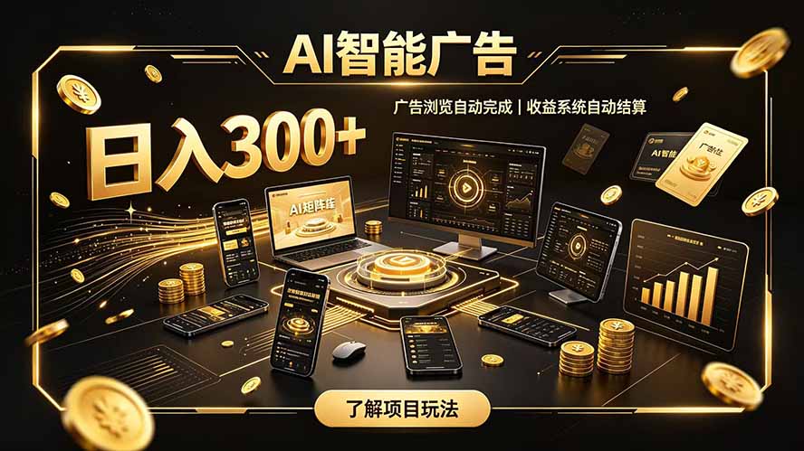自研 AI 系统|轻资产起步|长期稳定收益|宝妈 上班族轻轻松松日入300+-亿起创业网-副业兼职月入过万-自媒体、引流推广、网赚项目、短视频、技术教程等创业项目资源