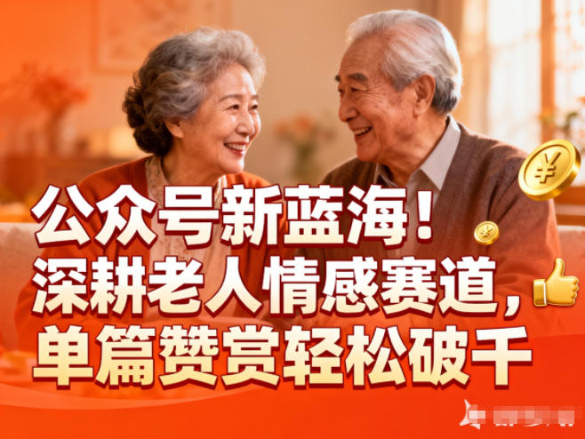公众号新蓝海！深耕老人情感赛道，单篇赞赏轻松破1k-亿佰盟网