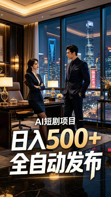快手AI短剧自动发布，矩阵批量运营变现，轻资产副业项目，日入500+【揭秘】-亿起创业网-副业兼职月入过万-自媒体、引流推广、网赚项目、短视频、技术教程等创业项目资源