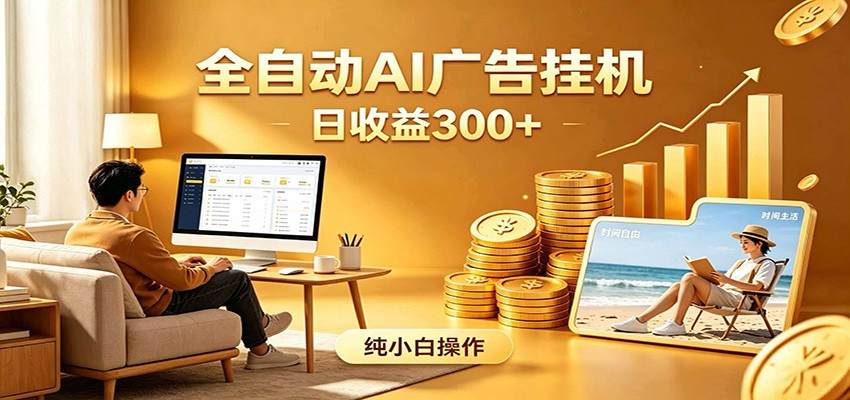 AI风口项目，全程解放双手，后台自动运行赚取收益，每天稳定收益300+-亿起创业网-副业兼职月入过万-自媒体、引流推广、网赚项目、短视频、技术教程等创业项目资源