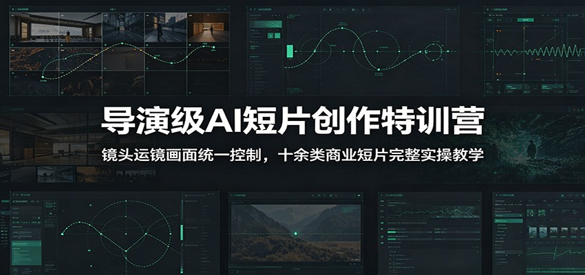 导演级AI短片创作特训营：镜头运镜画面统一控制，十余类商业短片完整实操教学(更新)-亿起创业网-副业兼职月入过万-自媒体、引流推广、网赚项目、短视频、技术教程等创业项目资源