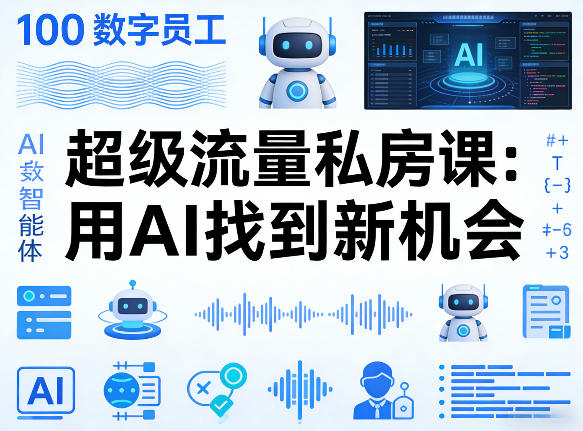 你的AI数字员工100个智能体，超级流量私房课，用AI找到新机会-亿佰盟网