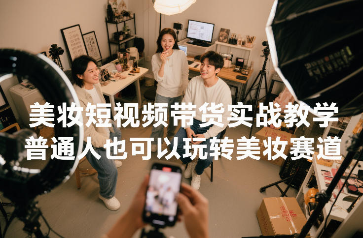 美妆短视频带货实战教学，普通人也可以玩转美妆赛道-亿佰盟网