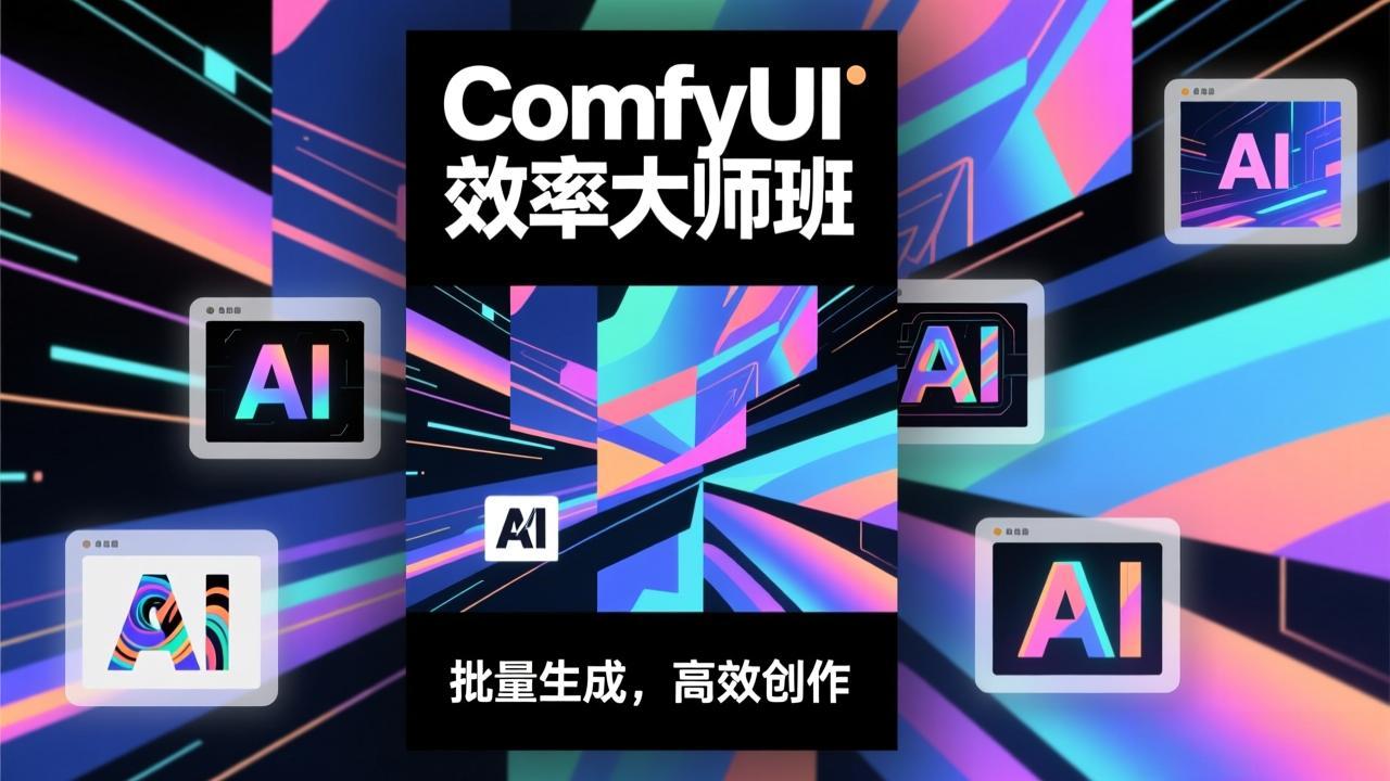 ComfyUI效率大师班：工作流搭建，批量生成，将个人AI出图效率提升5-10倍，月接单收入1-3万-亿佰盟网