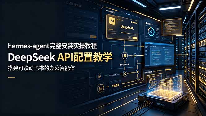 hermes-agent完整安装实操教程，DeepSeek API配置教学，搭建可联动飞书的办公智能体-亿起创业网-副业兼职月入过万-自媒体、引流推广、网赚项目、短视频、技术教程等创业项目资源