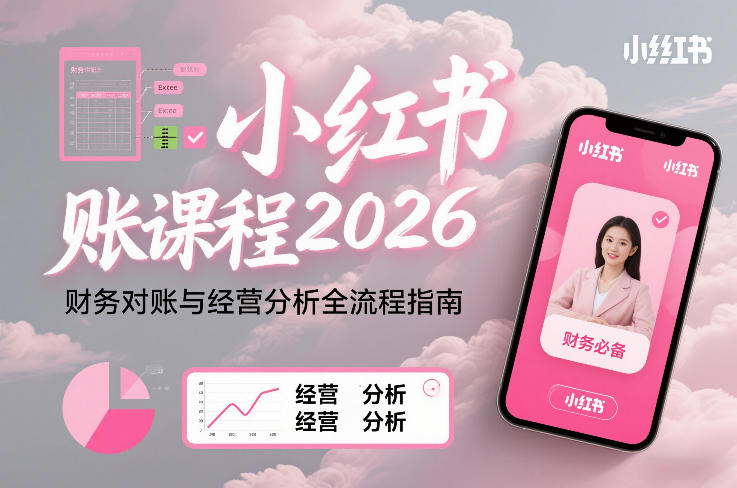 小红书对账课程2026，财务对账与经营分析全流程指南-亿佰盟网