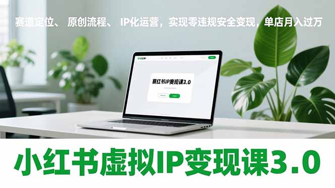 小红书虚拟IP变现课3.0，赛道定位、原创流程、IP化运营，实现零违规安全变现，单店月入过万-亿佰盟网