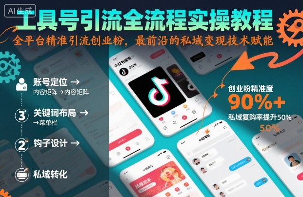 工具号引流全流程保姆级实操教程，全平台精准引流创业粉，最前沿的私域变现技术赋能-亿佰盟网