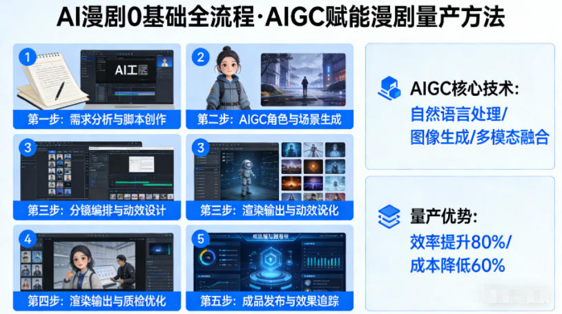 AI漫剧0基础全流程，快速掌握AIGC赋能的漫剧量产方法-亿起创业网-副业兼职月入过万-自媒体、引流推广、网赚项目、短视频、技术教程等创业项目资源
