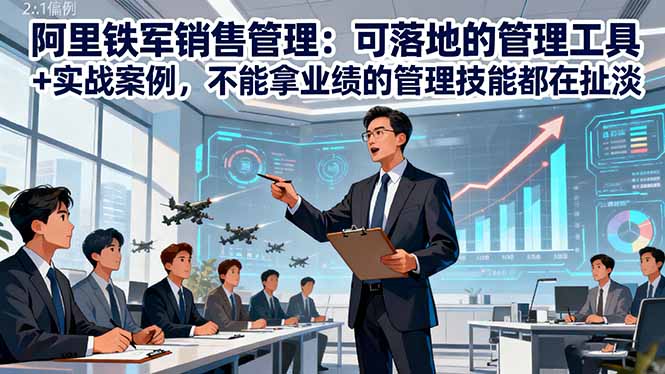 阿里铁军销售管理：可落地的管理工具+实战案例，不能拿业绩的管理都在扯淡-亿佰盟网