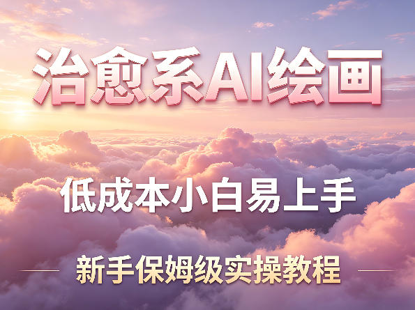 治愈系AI绘画提示词项目，低成本小白易上手，每天10分钟，新手保姆级实操教程-亿起创业网-副业兼职月入过万-自媒体、引流推广、网赚项目、短视频、技术教程等创业项目资源