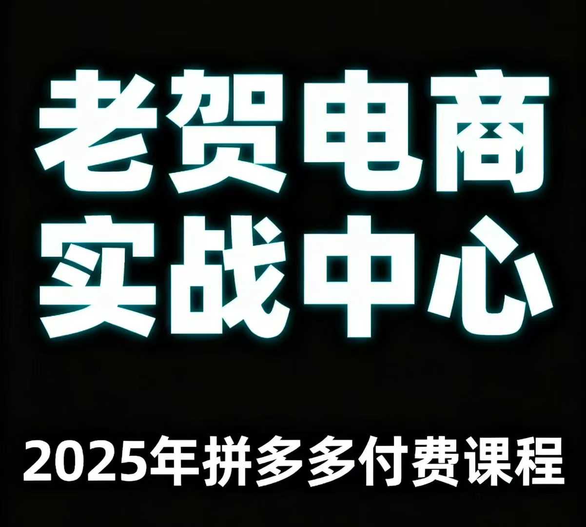 老贺电商2025年拼多多付费课程，用通俗易懂的方法告诉你多多怎么玩-亿佰盟网