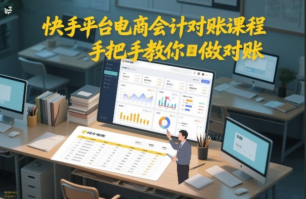 快手平台电商会计对账课程，手把手教你做对账-亿佰盟网