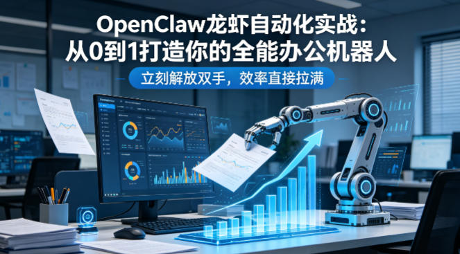 OpenClaw龙虾自动化实战：从0到1打造你的全能办公机器人，立刻解放双手，效率直接拉满-亿起创业网-副业兼职月入过万-自媒体、引流推广、网赚项目、短视频、技术教程等创业项目资源