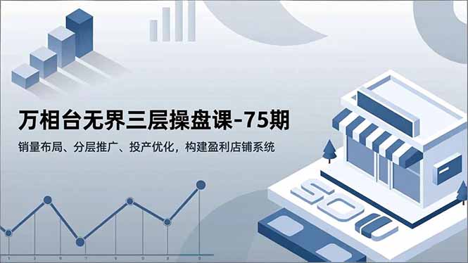 万相台无界三层操盘课-75期，销量布局、分层推广、投产优化，构建盈利店铺系统-亿佰盟网
