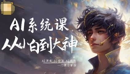 AI系统课程，从小白到大神系统学AI，AI声音-AI绘画-AI视频一门课全掌握-亿佰盟网