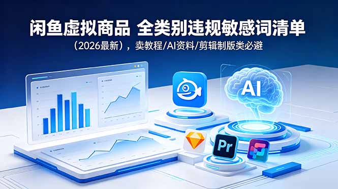 闲鱼虚拟商品 全类别违规敏感词清单(2026最新-亿起创业网-副业兼职月入过万-自媒体、引流推广、网赚项目、短视频、技术教程等创业项目资源