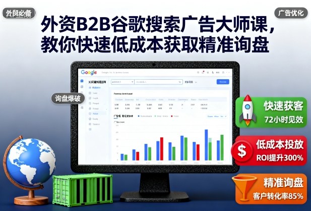 外资B2B谷歌搜索广告大师课，教你快速低成本获取精准询盘-亿佰盟网