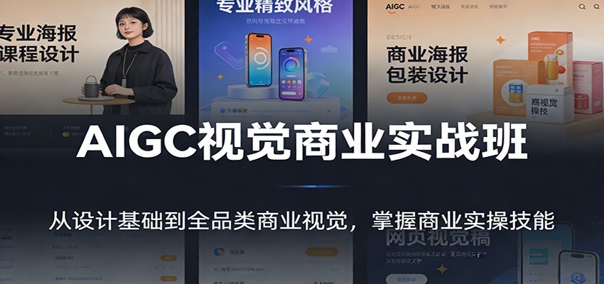 AIGC视觉商业实战班：从设计基础到全品类商业视觉，掌握商业实操技能-亿佰盟网