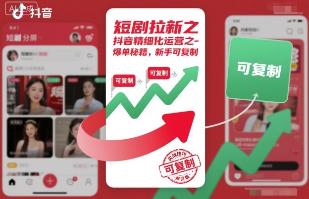 短剧拉新之抖音精细化运营之爆单秘籍，新手可复制-亿佰盟网