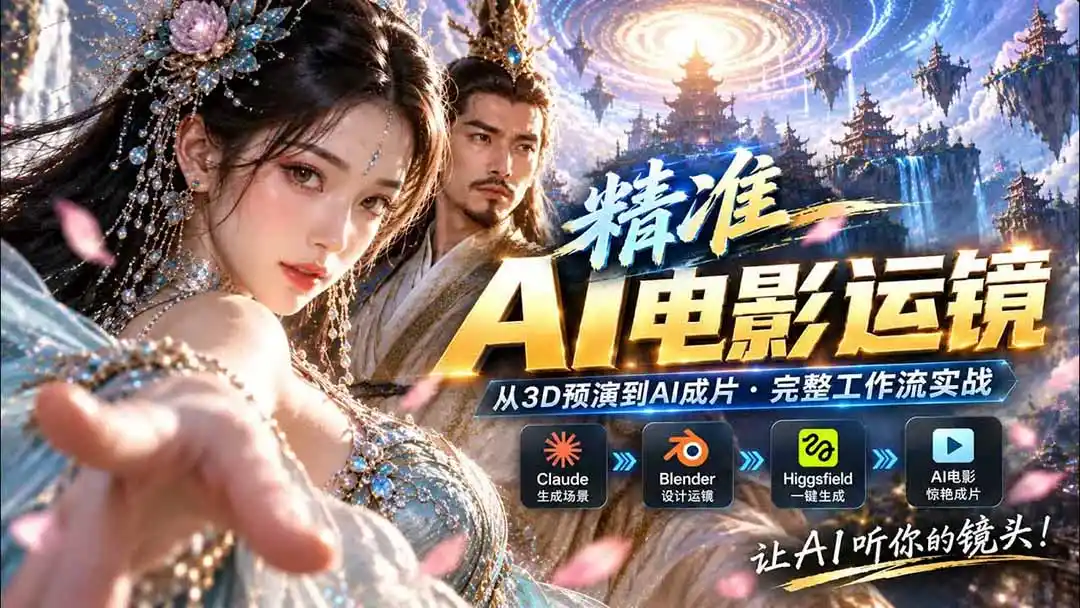 AI视频终于能精准运镜了！Claude + Blender + Higgsfield 免费插件实测-亿起创业网-副业兼职月入过万-自媒体、引流推广、网赚项目、短视频、技术教程等创业项目资源