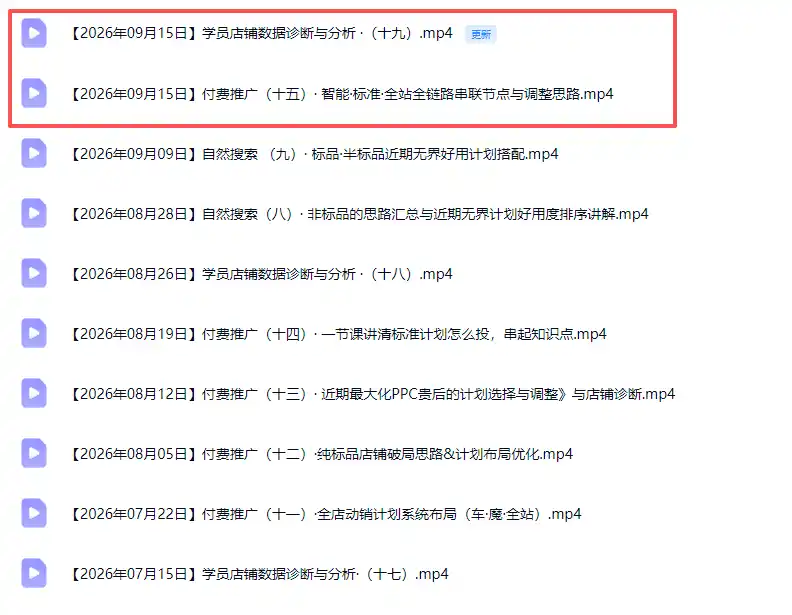 2026淘宝电商终局之战VIP课-更新0920：自然搜索+直通车+无界+精准人群，系统掌握测款动销与全店推广布局方法