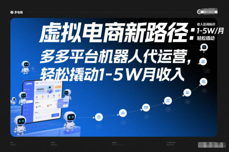 虚拟电商新路径：多多平台机器人代运营，轻松撬动1-5W月收入【揭秘】-亿佰盟网